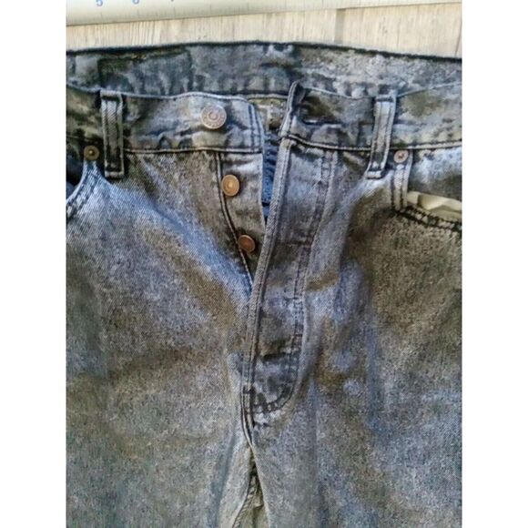 Vintage Levi's XX 501 Dark Black 80s Made in USA Button Fly 34X32 1980s WPL 423 - Picture 12 of 15